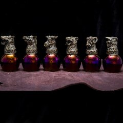 Подарочный набор стопки перевёртыши «Весёлые звери» цвета фуксия