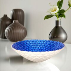 Декоративная тарелка «Синие пузыри» для декора интерьера