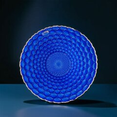 Декоративная тарелка «Синие пузыри» для декора интерьера