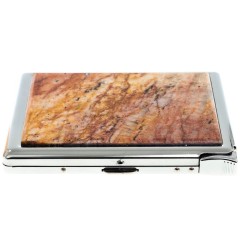 Сигаретница карманная на 20 сигарет «Авантюрин» с зажигалкой в подарок парню