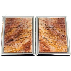 Сигаретница карманная на 20 сигарет «Авантюрин» с зажигалкой в подарок парню