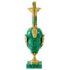 Настольная ваза из камня малахит «Полина» для стильного интерьера