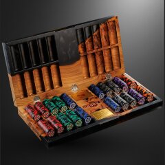 Набор для покера «Подарочный» из массива дерева ценных пород