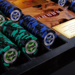 Набор для покера «Подарочный» из массива дерева ценных пород