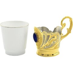 Подарочный кофейный набор «Лазуритовый» на подносе