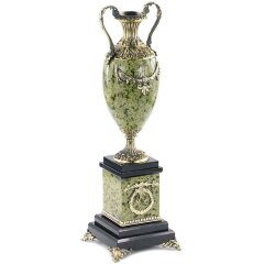 Интерьерная ваза «Антик» из камня змеевик