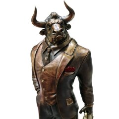 Бронзовая статуэтка «Бык деловой» в подарок начальнику