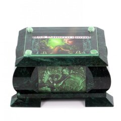 Подарочная шкатулка из камня «Хозяйка медной горы» с фоторамкой