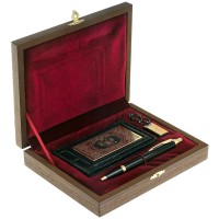 Подарочный набор «Гербовый» (кожаная визитница, флешка, ручка Parker)