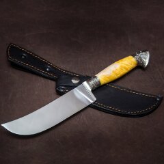 Узбекский нож «Пчак» с художественным навершием на рукояти