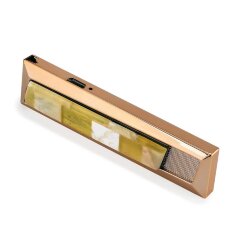 Женская зажигалка «Стиль» украшенная натуральным янтарём