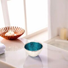 Декоративная чаша «Бирюзовый Рим» для декора интерьера