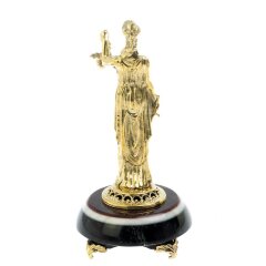 Кабинетная фигурка «Фемида» на камне чёрный змеевик