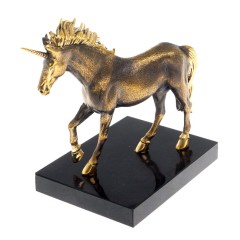 Бронзовая статуэтка «Единорог» на подставке из долерита