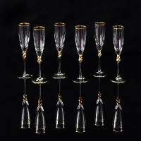 Хрустальные бокалы для шампанского «AMORE» (6 шт)
