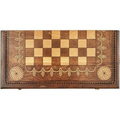 Резные шахматы «Бесконечность» с нардами