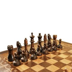 Резные шахматы «Бесконечность» с нардами