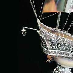 Серебряный корабль «Симфония» из морской раковины НАУТИЛУС