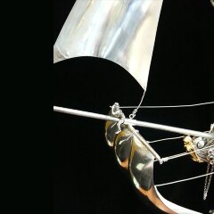 Серебряный корабль «Симфония» из морской раковины НАУТИЛУС