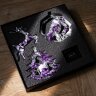 Подарочный набор из 3-х ёлочных игрушек «Новогодний» из камня (аметист) в подарок к новому году