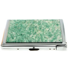 Сигаретница карманная на 10 сигарет «Лиственит» с зажигалкой в подарок парню