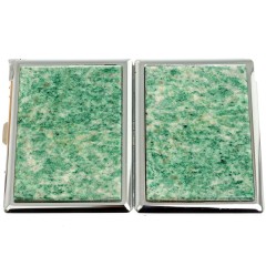 Сигаретница карманная на 10 сигарет «Лиственит» с зажигалкой в подарок парню