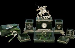 Настольный набор «Георгий Победоносец» (нефрит)