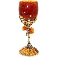 Янтарный бокал для вина «Грозди винограда»