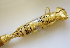 Позолоченная ложка для обуви «Собака»