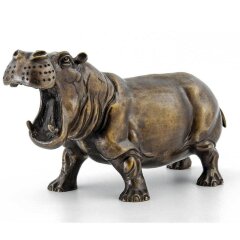 Бронзовая фигурка «Бегемот» в подарок охотнику