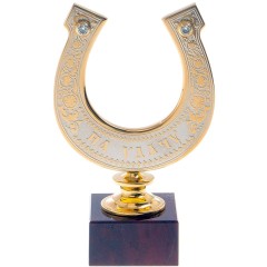 Настольный сувенир «Подкова на удачу» на камне яшма в подарок дедушке