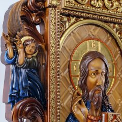 Большая резная икона «Вседержитель» в подарок христианскому дому