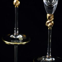 Хрустальные фужеры для шампанского «AMORE» (2 шт)