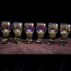 Подарочный набор стопки перевёртыши «Весёлые звери» фиолетового цвета