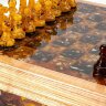 Шахматный ларец «Стандарт» из дерева и янтаря