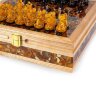 Шахматный ларец «Стандарт» из дерева и янтаря