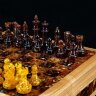 Шахматный ларец «Стандарт» из дерева и янтаря