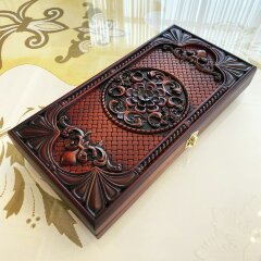Резные нарды «ОРНАМЕНТ» с художественным декором