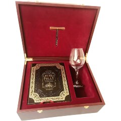 Подарочный набор книги «Вино. Путеводитель» с фужером для вина и штопором