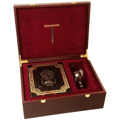 Подарочный набор книги «Вино. Путеводитель» с фужером для вина и штопором