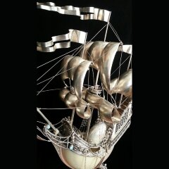 Серебряный корабль «Триумф» из морской раковины НАУТИЛУС