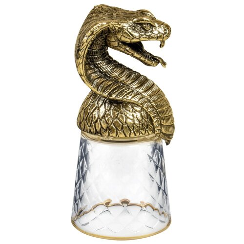 Подарочные стопки перевёртыши «Змея кобра» в дизайнерском футляре