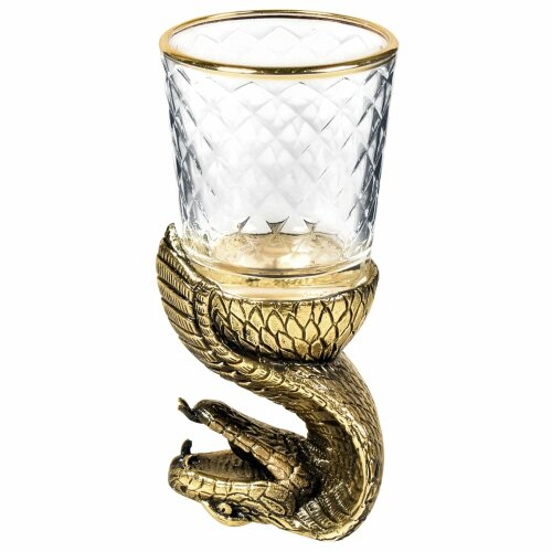 Подарочные стопки перевёртыши «Змея кобра» в дизайнерском футляре