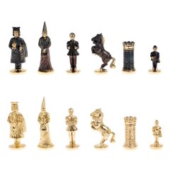 Шахматный ларец «Камелот» с бронзовыми фигурами