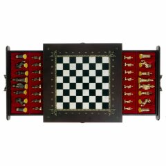 Шахматный ларец «Камелот» с бронзовыми фигурами