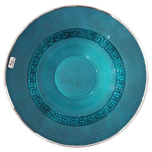 Бирюзовая тарелка «Море Афины» для декора интерьера