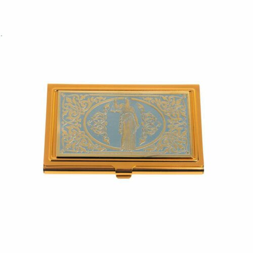 Визитница карманная «Фемида» с золочением в подарок адвокату