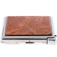 Футляр для 20 сигарет «Яшма» с зажигалкой в подарок другу