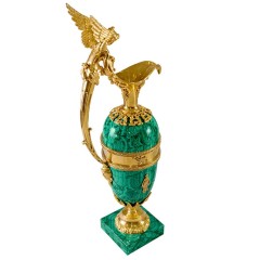 Интерьерная ваза из камня малахит «Ангел» в подарок девушке