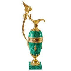 Интерьерная ваза из камня малахит «Ангел» в подарок девушке